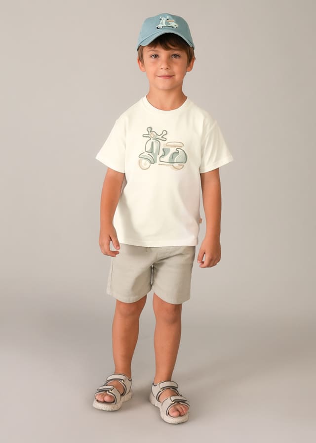 Camiseta m/c bordado