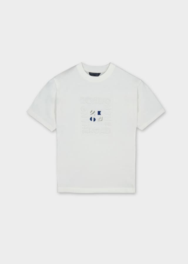 Camiseta m/c embossed formal