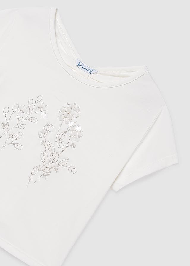 Camiseta m/c lentejuelas