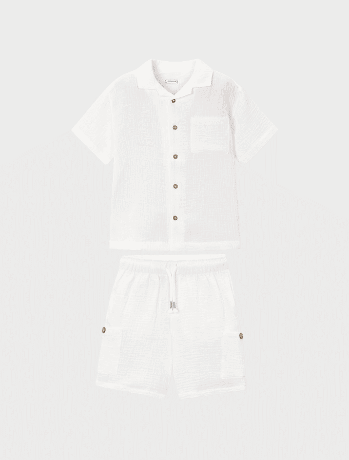 Conj. Camisa m/c y Bemuda bambula