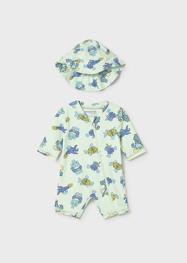 Conj. baño pelele con gorro