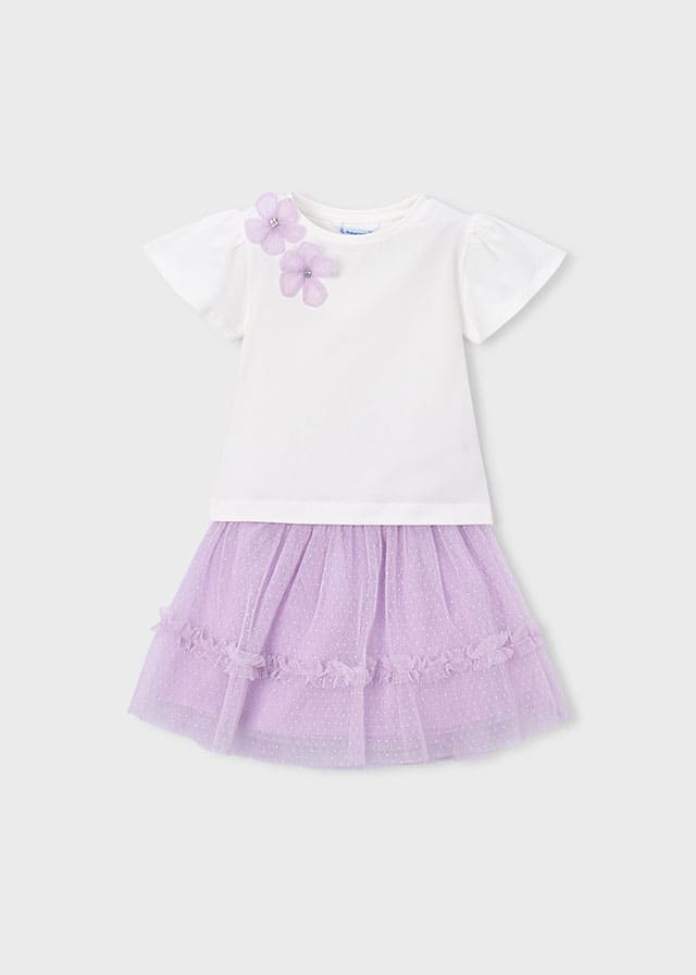 Conj. falda tul