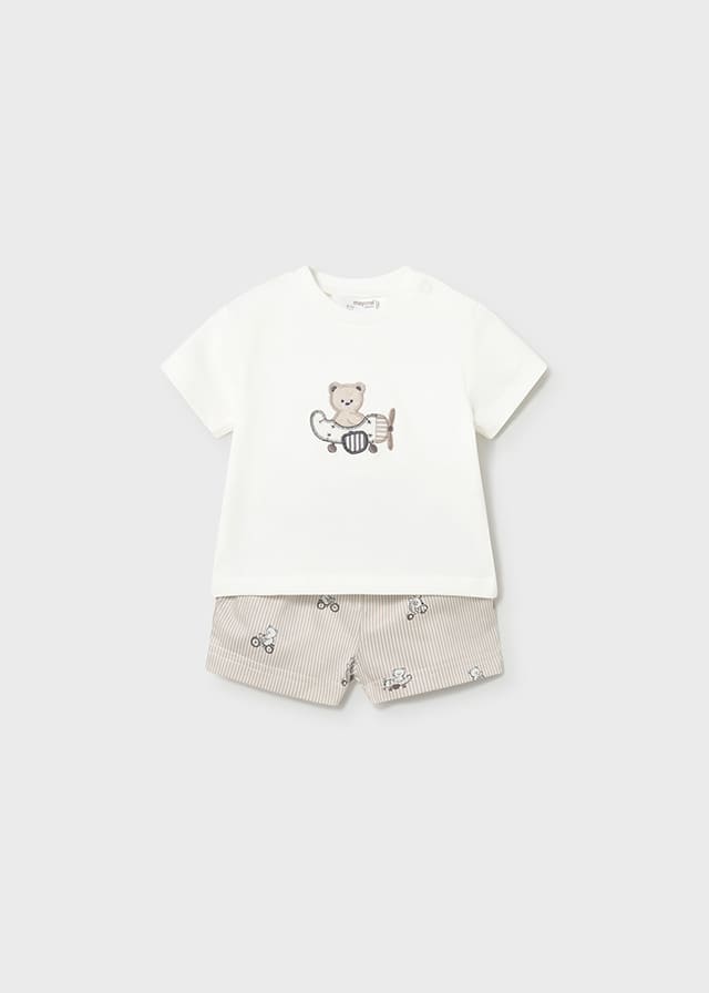 Conj. pantalon corto camiseta