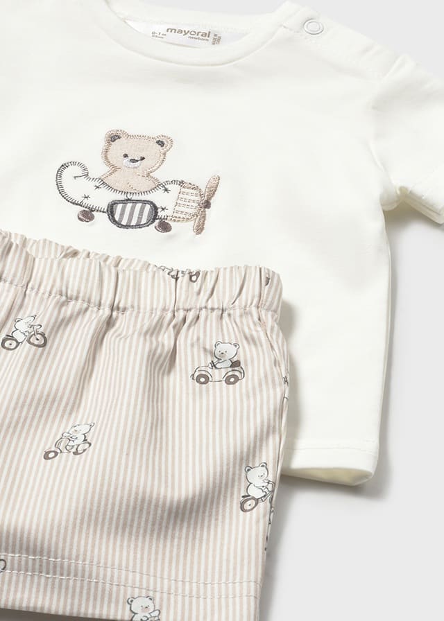 Conj. pantalon corto camiseta