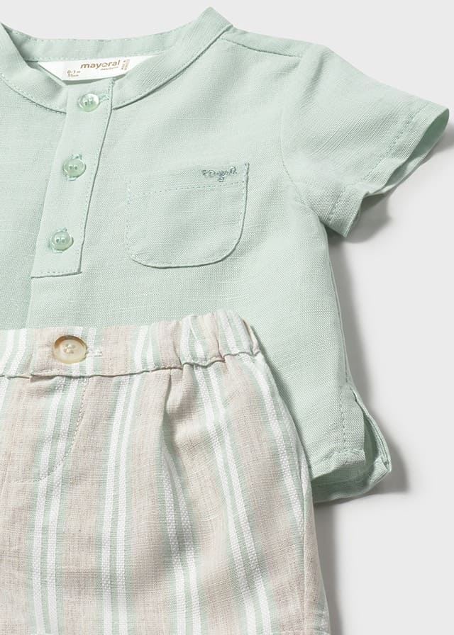 Conj. pantalon corto plana