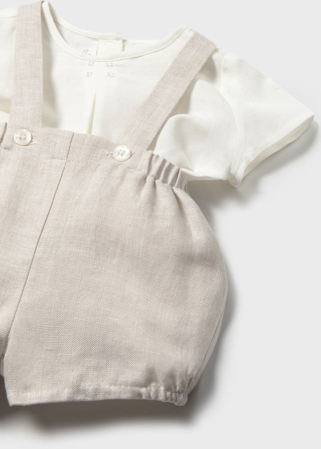 Conj. pantalon corto tirantes
