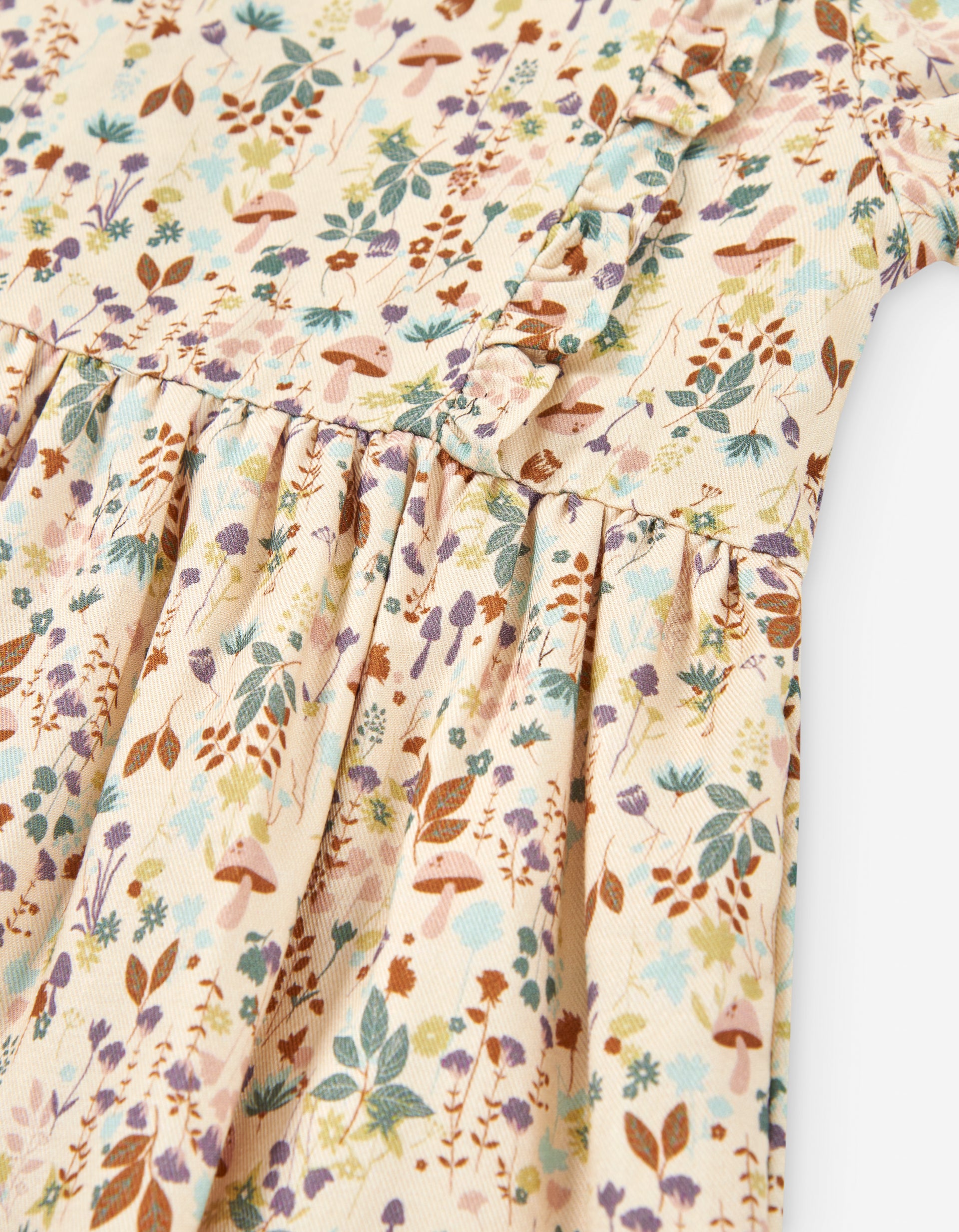 Ls Dress Twill Aop