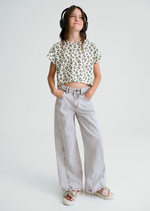 Pantalon largo tejano wide le