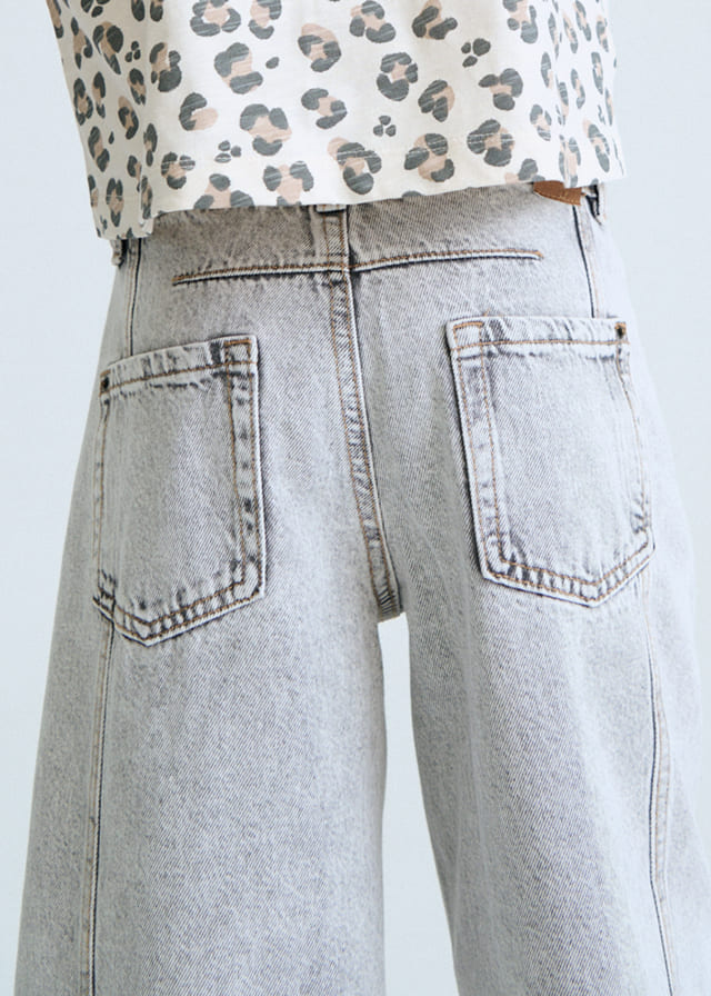 Pantalon largo tejano wide le