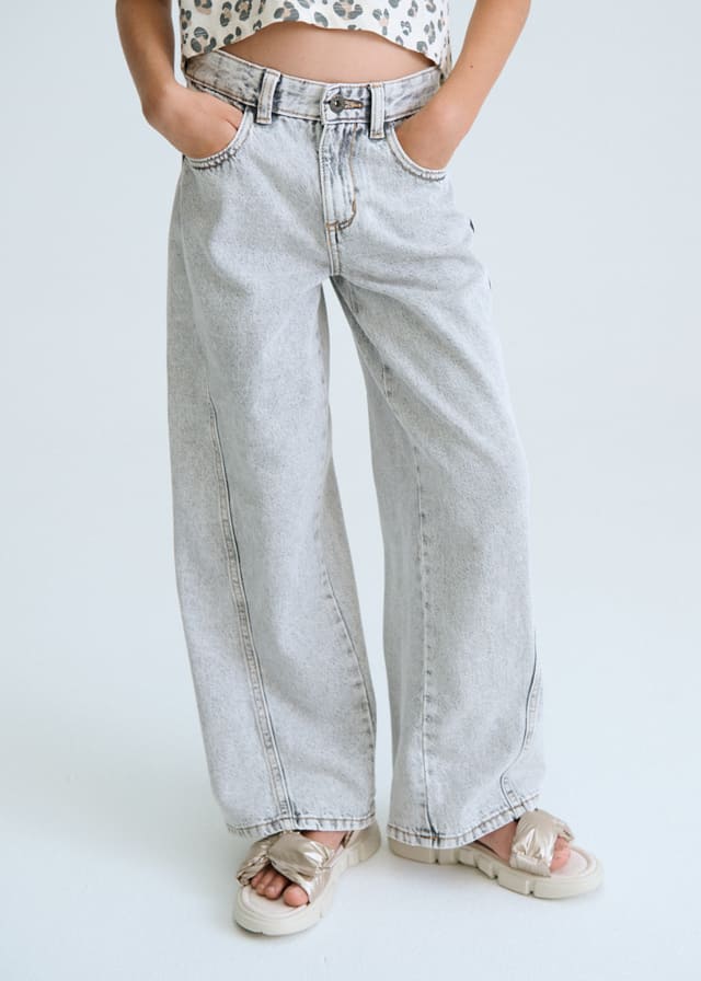 Pantalon largo tejano wide le