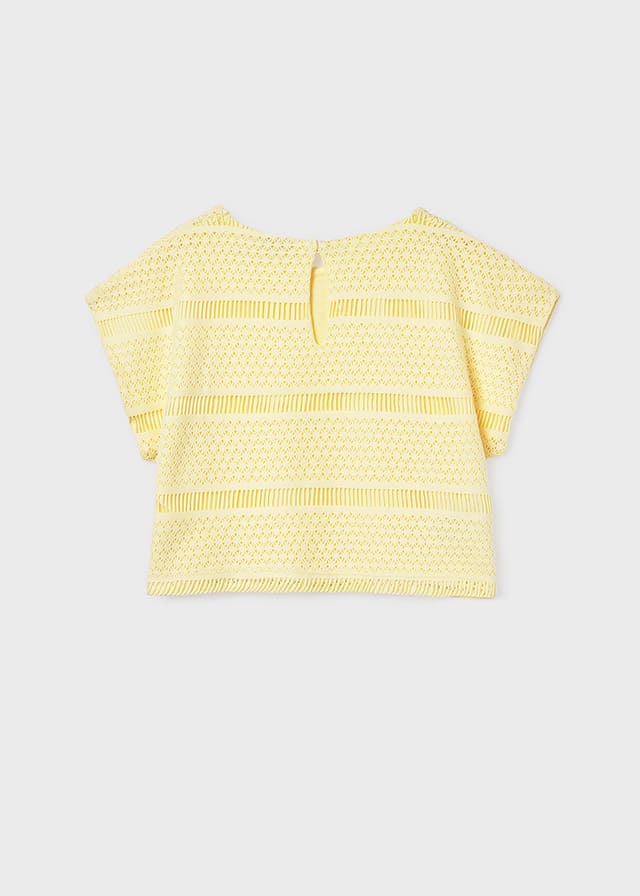 Top imitacion crochet
