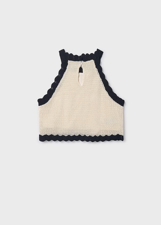Top tricot flores