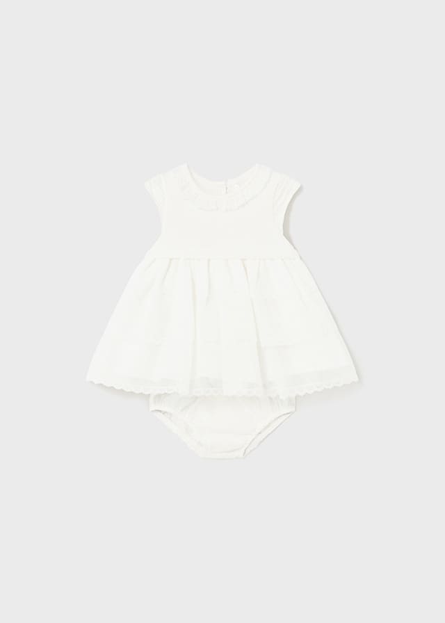 Vestido combinado tricot