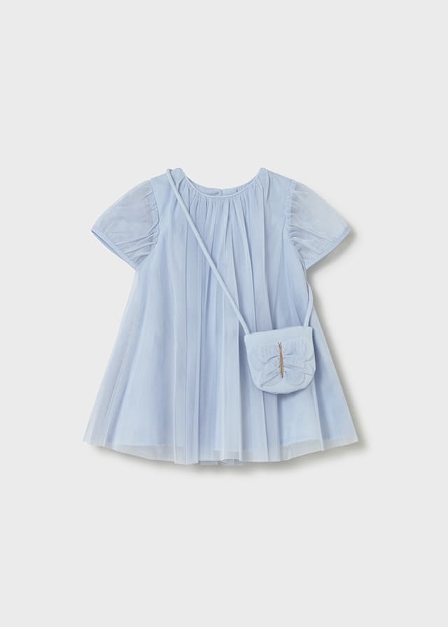 Vestido tul con bolso