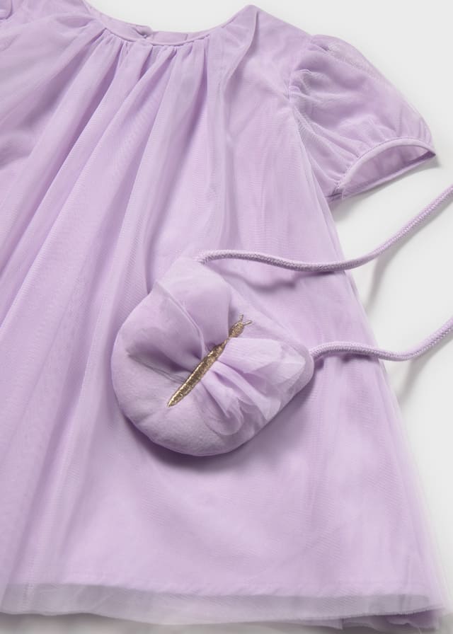 Vestido tul con bolso