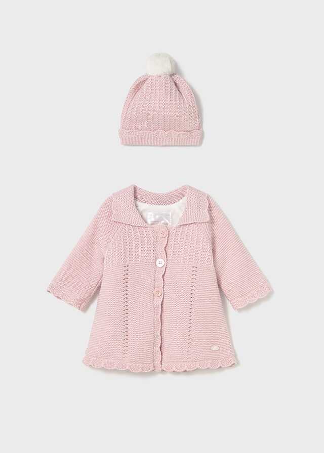 Abrigo y gorro tricot