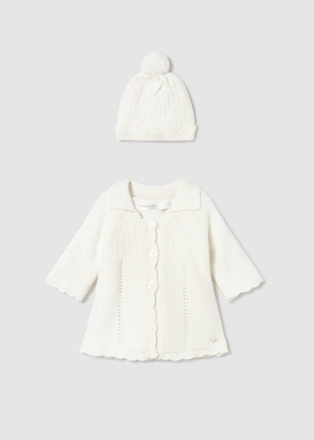 Abrigo y gorro tricot