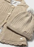 Abrigo y gorro tricot