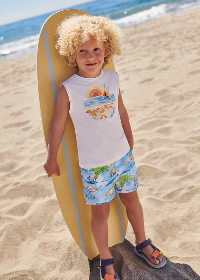 Bañador bermuda estampado