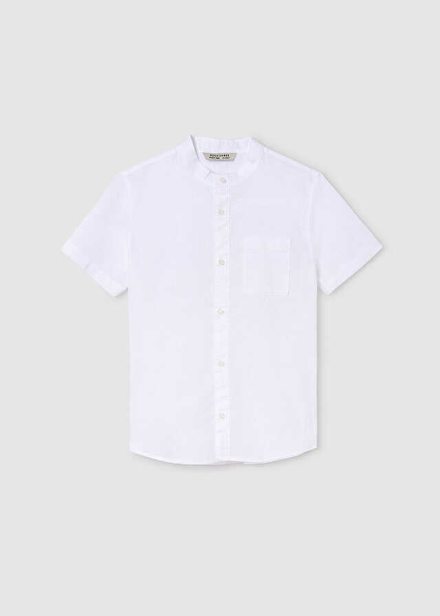 Camisa m/c cuello mao
