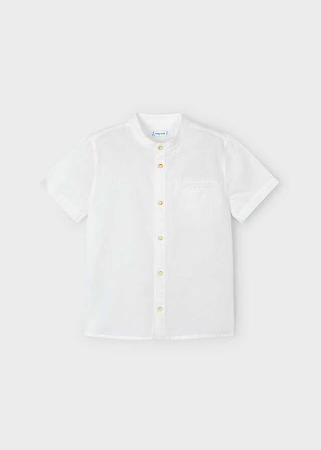 Camisa m/c cuello mao lino