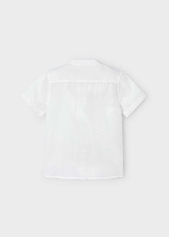 Camisa m/c cuello mao lino