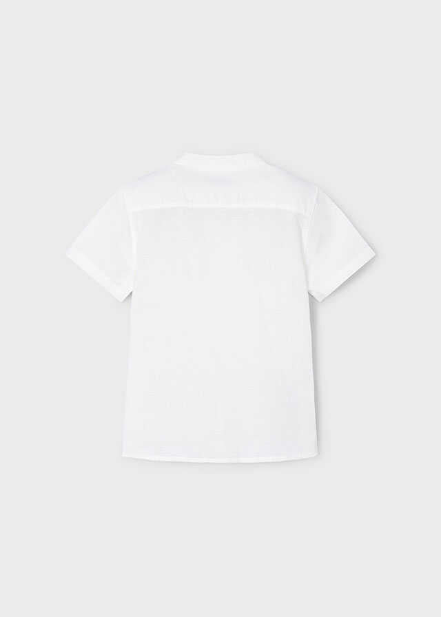Camisa m/c cuello mao lino
