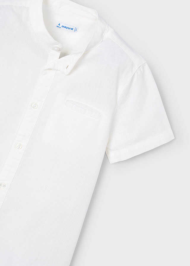 Camisa m/c cuello mao lino