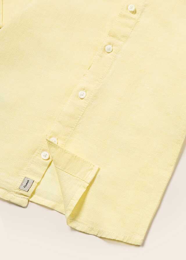 Camisa m/c cuello mao lino