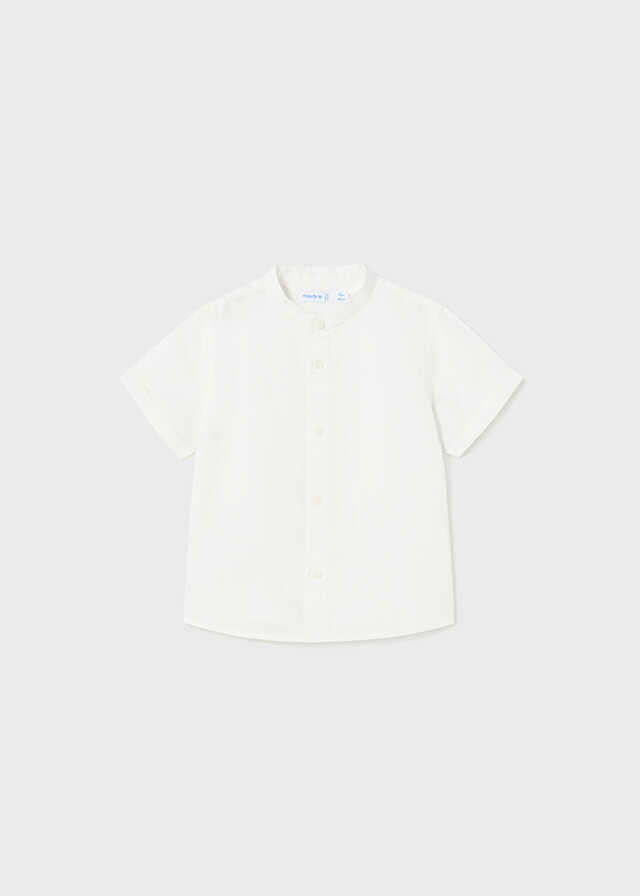 Camisa m/c cuello mao lino