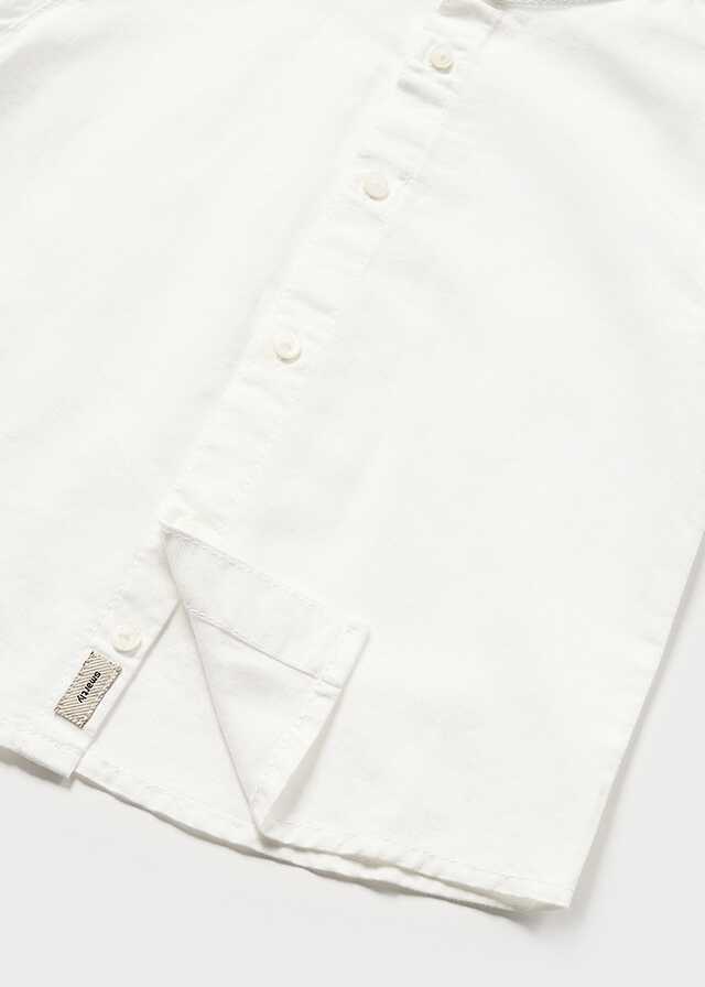 Camisa m/c cuello mao lino