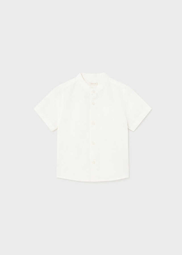 Camisa m/c cuello mao lino