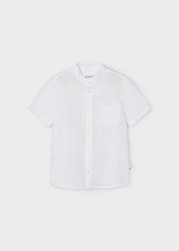 Camisa m/c cuello mao lino