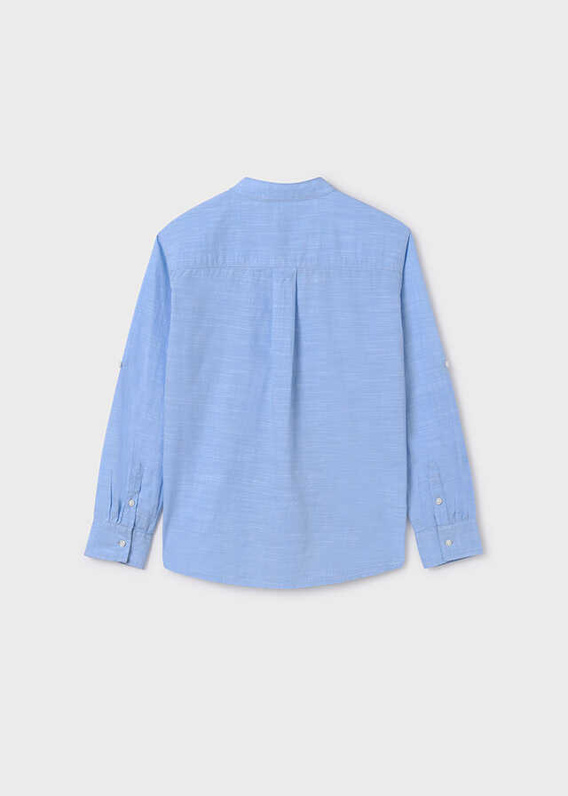 Camisa m/l cuello mao