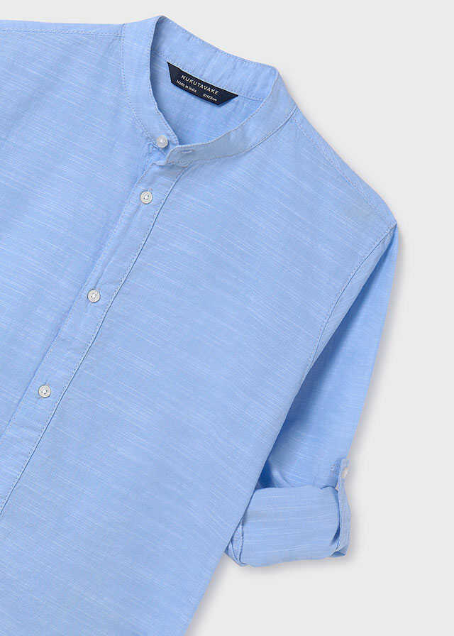 Camisa m/l cuello mao