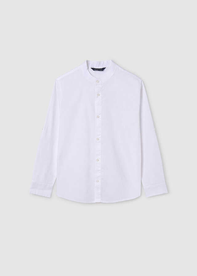 Camisa m/l cuello mao