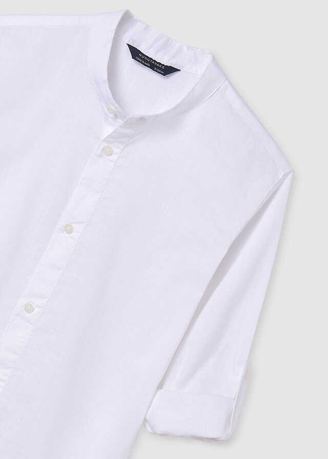 Camisa m/l cuello mao