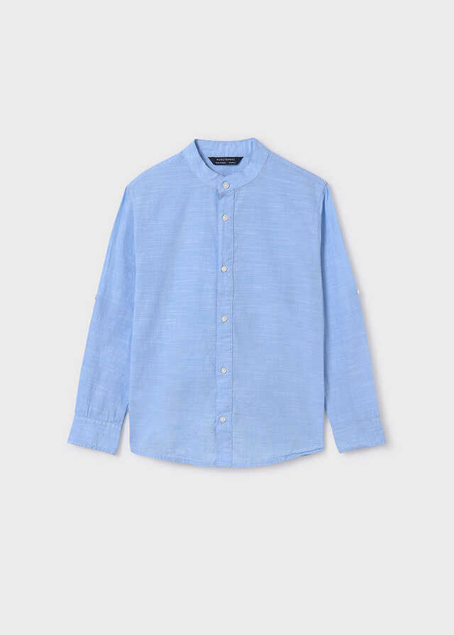 Camisa m/l cuello mao