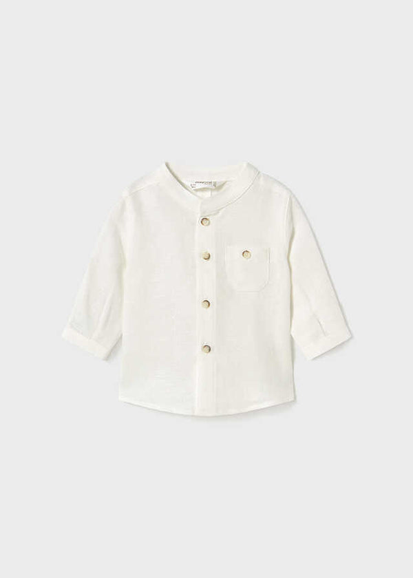 Camisa m/l cuello mao
