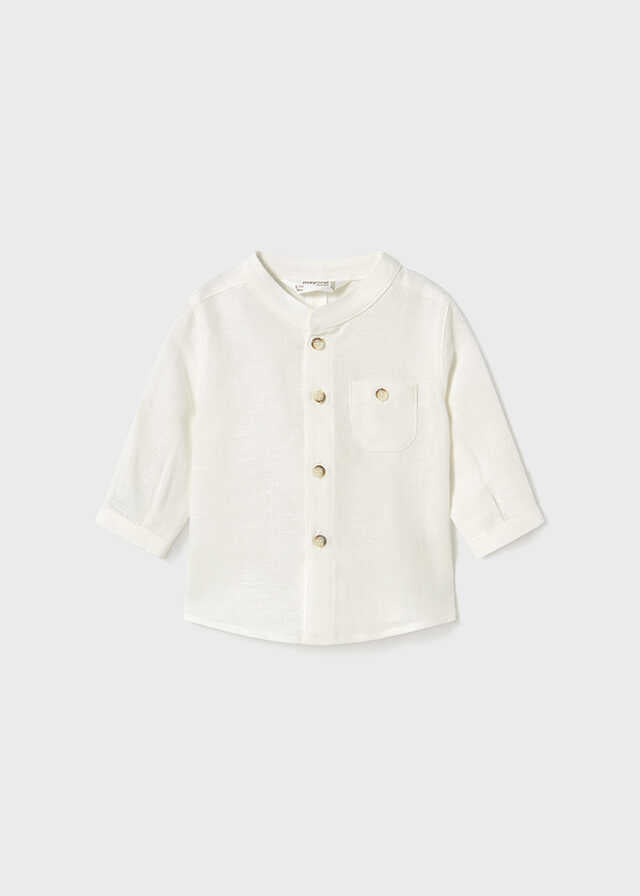 Camisa m/l cuello mao