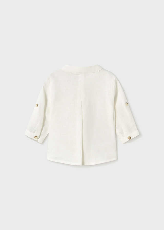 Camisa m/l cuello mao