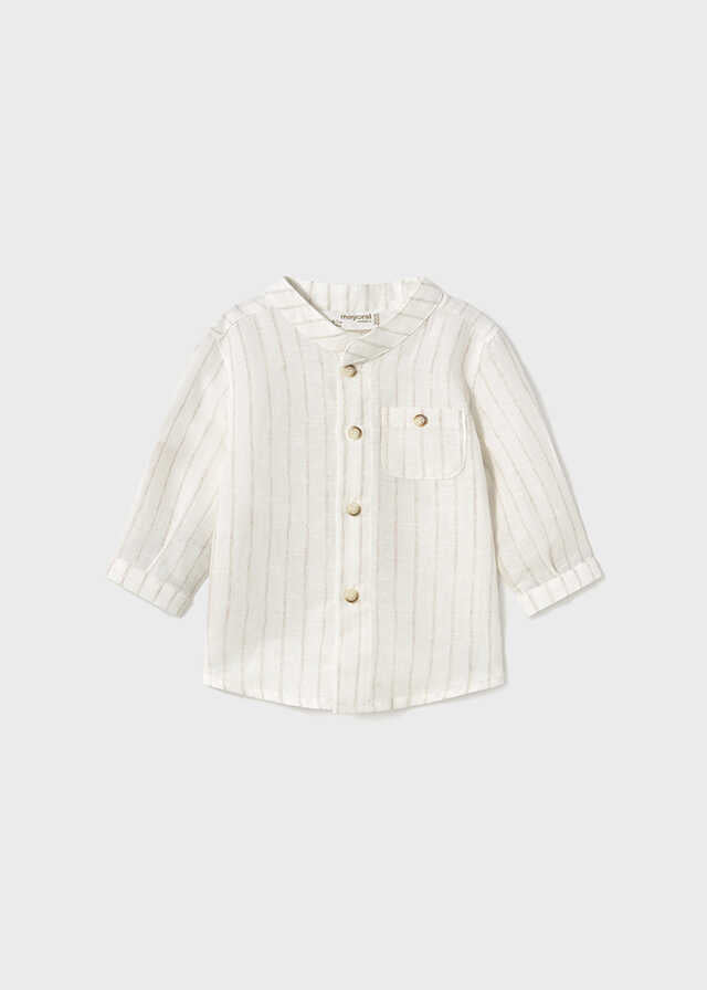 Camisa m/l cuello mao
