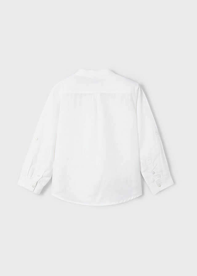 Camisa m/l cuello mao lino