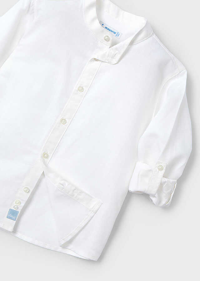 Camisa m/l cuello mao lino