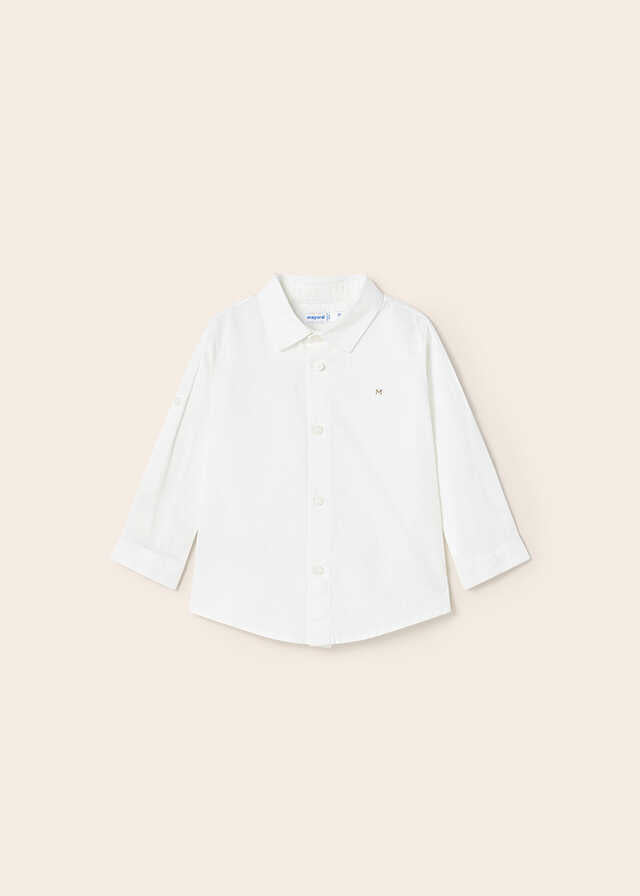 Camisa m/l lino básica