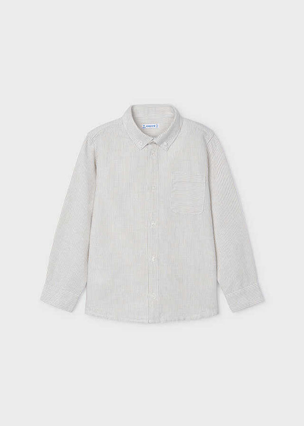 Camisa m/l oxford rayas