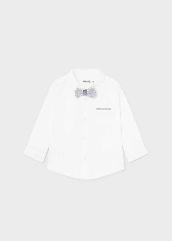 Camisa m/l vestir pajarita