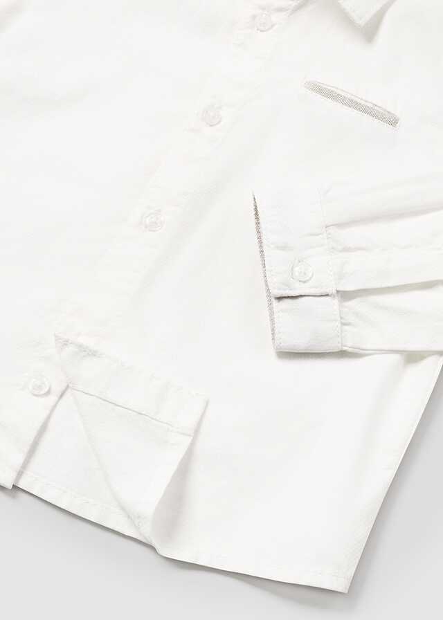 Camisa m/l vestir pajarita