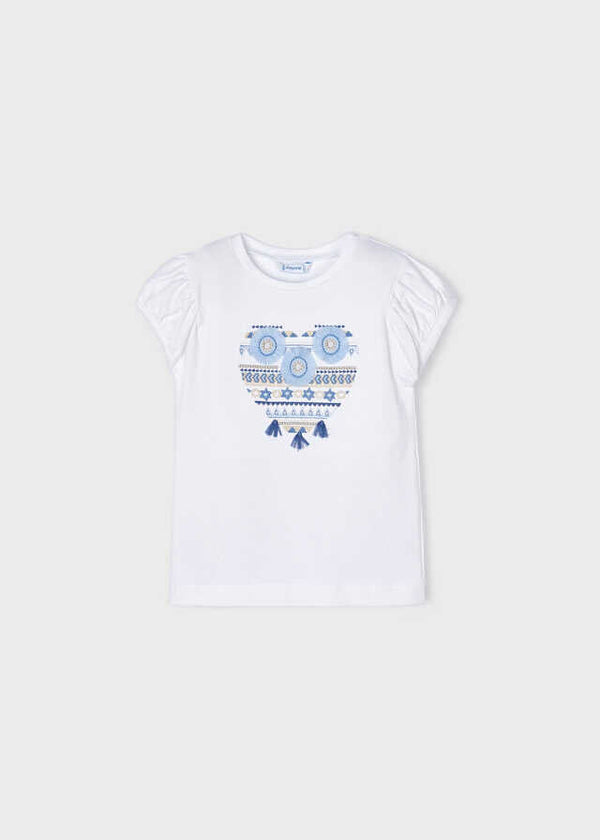 Camiseta m/c bordado