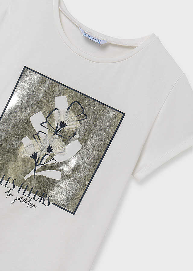 Camiseta m/c bordado